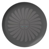Black on Black Pueblo Plate plates