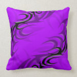 Black on Purple "Smoke" Pillow