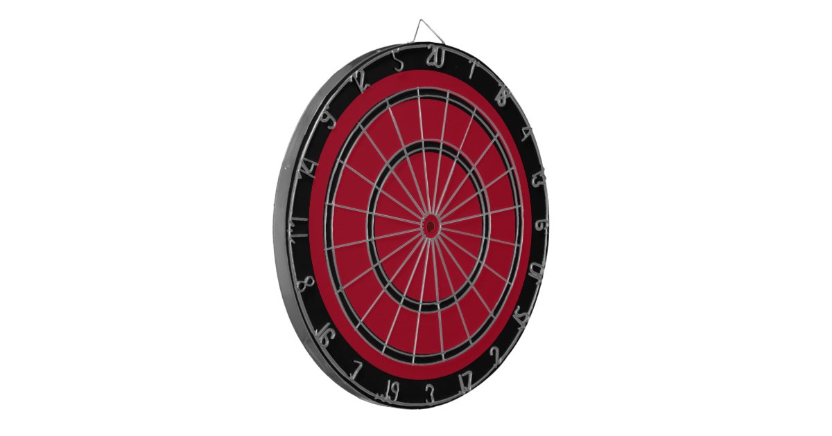 Black on Red Design Dart Board Zazzle