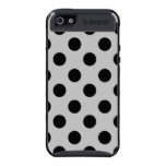 Black on Silver Polka Dot Design Cover For iPhone 5
