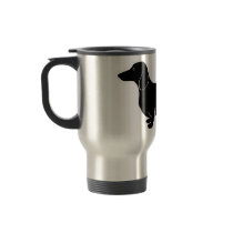 Black on White Dachsund Mugs