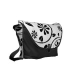 Black on White Daisy Flower Pattern