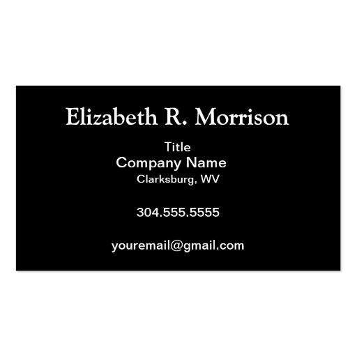 Black on White Damask Business Card Templates