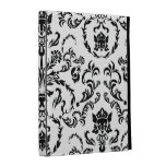 Black on White Damask iPad Folio Covers