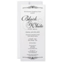 Black on white gala ball dance corporate long invitation