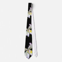 Black on White Orchid Wedding Neck Wear
