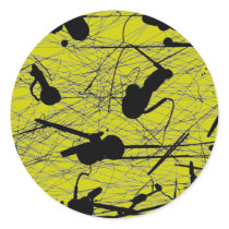 Black on White Splatter Painting Customize Me! stickers