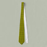 Black on Yellow Gingham Check Tie