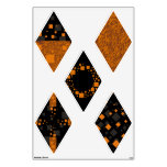 Black orange alert diamonds rhombuses shapes art room decals