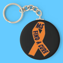 Black  Orange  Find MS Cure keychains