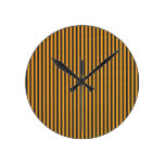 BLACK ORANGE LIQUORICE POPSICLE TIGER STRIPES BACK ROUND CLOCKS