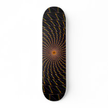 Black & Orange Sawtooth Spiral: Skateboard by spiritswitchboard Black & Orange Sawtooth Spiral: Skateboard