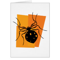 Black & Orange Spider Card