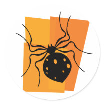 Black & Orange Spider stickers by alternateworlds Black & Orange Spider stickers