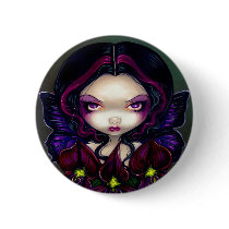"Black Orchid Fairy" Button