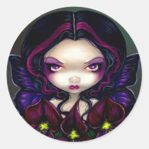 art, fantasy, eye, eyes, black orchid, orchid fairy, black orchids, black, orchid, orchids, goth fairy, flower, flowers, flower fairy, floral, big eye, big eyed, jasmine, becket-griffith, becket, griffith, jasmine becket-griffith, jasmin, strangeling, artist, goth, gothic, fairy, gothic fairy, faery, fairies, faerie, fairie, lowbrow, low brow, big eyes, strangling, fantasy art, original, Sticker with custom graphic design