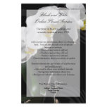 Black Orchid Flyer, Wedding Program, Menu or Other