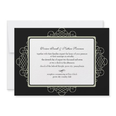 Black Ornament Invitation by DioSelina