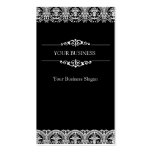 Black Ornate Damask Business Card Template