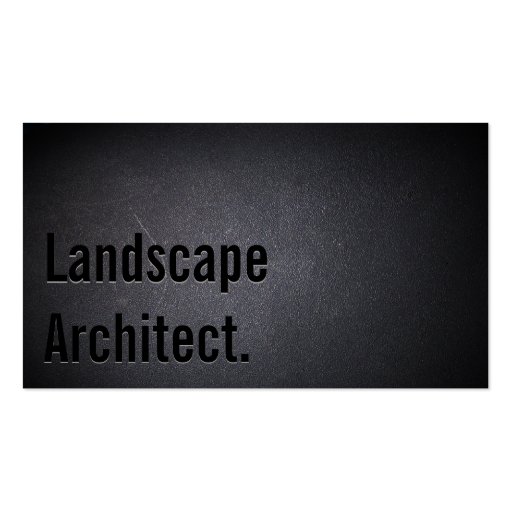 Black Out Landscape Architect Business Card (front side)