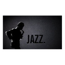 Black Out Sax Player Jazz Music Business Card