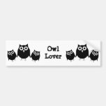 Black Owl Bumper Sticker