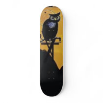 Black Owl Skateboard by darshe40 Black Owl Skateboard
