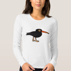 Black Oystercatcher Women's American Apparel Fine Jersey Long Sleeve T-Shirt