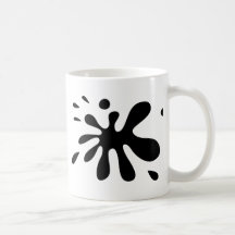 Black Paint Splat Coffee Mugs