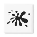 Black Paint Splat Refrigerator Magnets