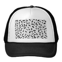 black paint strokes hat