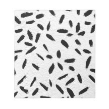 black paint strokes memo note pad