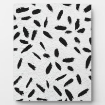 black paint strokes plaques