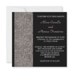 Black Paisley Wedding Invitation