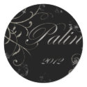 Black Palin 2012 Round Sticker