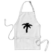 black palm tree icon aprons