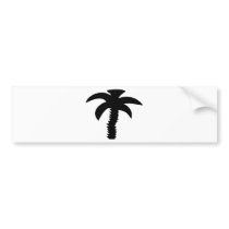 black palm tree icon bumper stickers