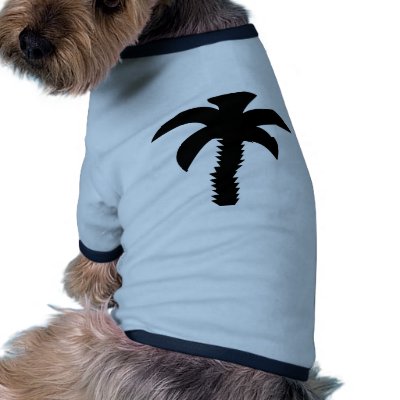 black palm tree icon doggie tshirt by Tomaniac