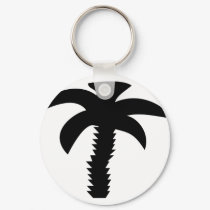 black palm tree icon keychains