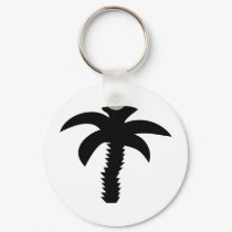 black palm tree icon keychains