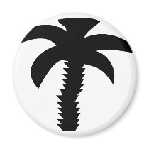 black palm tree icon magnets
