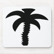 black palm tree icon mousepads
