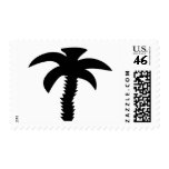 black palm tree icon stamp
