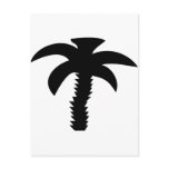 black palm tree icon post cards