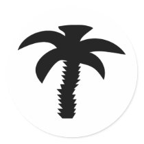 black palm tree icon stickers