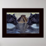 BLACK PANTHER & CHICHEN ITZA Art Poster posters