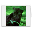 Black Panther Jaquar on Green cards by deleas Black Panther Jaquar on Green cards