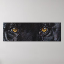 Black panther leopard eyes print