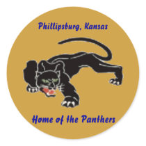 Black_panther, Phillipsburg, Kansas, Home of th... stickers