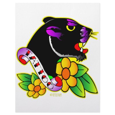 Black Panther Tattoo Customized Letterhead by Mustang_Lady